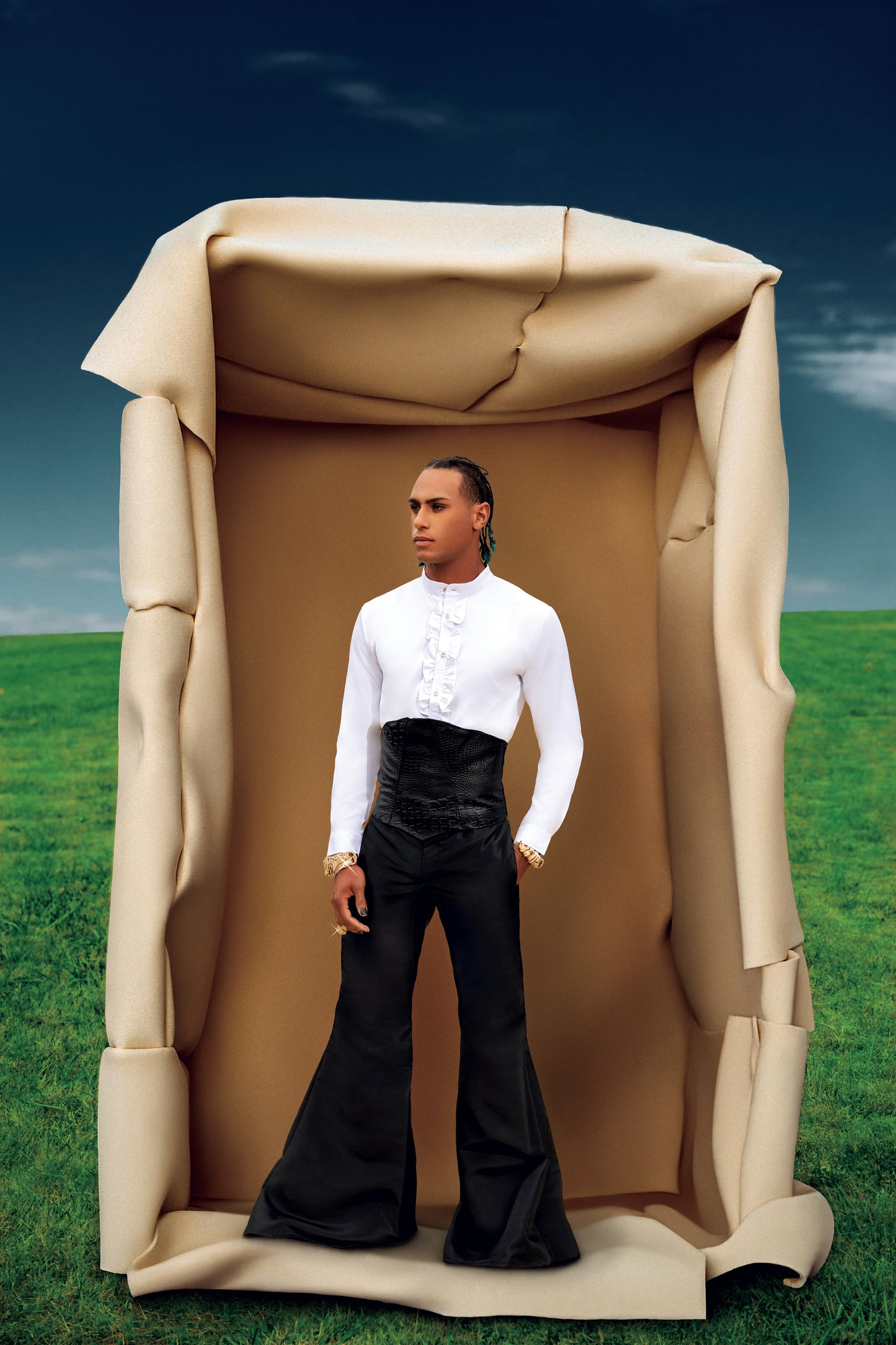 LAVA MARACA DRAPERY WIDE-LEGGED PANTS